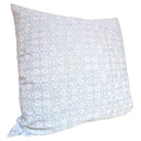 Handmade Decorative Pillow Made With Fortuny Fabric – Powder Blue & White Shiraz Pattern