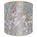 Drum Lamp Shade Jacquard Rubelli Fabric Aqua Mirage Pattern