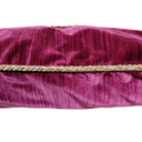 Handmade Decorative Pillow Made With Amethyst Rubelli Strie Silk Velvet With Luigi Bevilacqua Lampas Framed Front Panel