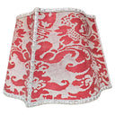 Fancy Square Lamp Shade Fortuny Fabric Red & Beige Corone Pattern