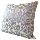Handmade Decorative Pillow Made With Turquoise Silk Brocatelle Luigi Bevilacqua Fabric Rinascimento Pattern