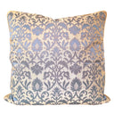 Housse de Coussin Fait Main en Tissu Brocatelle en Soie Luigi Bevilacqua Turquoise