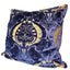 Handmade Decorative Pillow Made With Luigi Bevilacqua Blue Silk Heddle Velvet Torcello Pattern