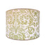 Handmade Drum Cylinder Lampshade - Fortuny Fabric Bayou-Lime Green & Beige Sevres Pattern