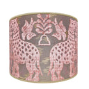 Handmade Drum Lampshade - Luigi Bevilacqua Fiere Pattern Antique Pink Silk Heddle Velvet