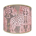 Handmade Drum Lampshade - Luigi Bevilacqua Fiere Pattern Antique Pink Silk Heddle Velvet