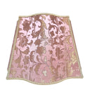 Handmade Fancy Square Lampshade - Pink and Gold Silk Jacquard Rubelli Fabric Les Indes Galantes Pattern