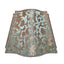 Handmade Fancy Square Lampshade - Green and Gold Silk Jacquard Rubelli Fabric Les Indes Galantes Pattern