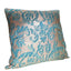 Handmade Decorative Pillow Made With Fortuny Fabric – Blue-Green & Silvery Gold Farnese Pattern