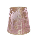 Abat Jour Empire à Pince Fait Main en Tissu Jacquard de Soie Rubelli Les Indes Galantes Rose et Or