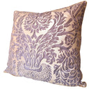 Handmade Decorative Pillow Made With Fortuny Fabric – Grey, Black & Silvery Gold Barberini Pattern