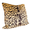 Fodera per Cuscino in Velluto Animalier Luigi Bevilacqua Leopardo Oro Antico