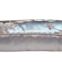 Fodera per Cuscino in Tessuto Broccato di Seta Rubelli Lady Hamilton Azzurro e Argento