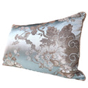 Fodera per Cuscino in Tessuto Broccato di Seta Rubelli Lady Hamilton Azzurro e Argento