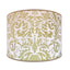 Handmade Drum Cylinder Lampshade - Fortuny Fabric Bayou-Lime Green & Beige Sevres Pattern