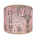Handmade Drum Lampshade - Luigi Bevilacqua Fiere Pattern Antique Pink Silk Heddle Velvet