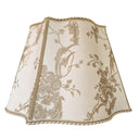 Handmade Fancy Square Lampshade - Fortuny Fabric Ivory & Gold Veneziano Pattern
