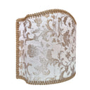 Handmade Venetian Lampshade - Rubelli Silk Jacquard Fabric Ivory and Gold Les Indes Galantes Pattern