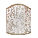 Handmade Venetian Lampshade - Rubelli Silk Jacquard Fabric Ivory and Gold Les Indes Galantes Pattern