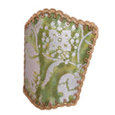 Handmade Wall Sconce Venetian Clip-On Lampshade Fortuny Fabric Green and Gold Persepolis Pattern
