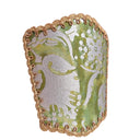 Handmade Wall Sconce Venetian Clip-On Lampshade Fortuny Fabric Green and Gold Persepolis Pattern
