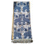 Table Runner with Tassel Trim Blue Silk Brocatelle Luigi Bevilacqua Fabric Fiere Pattern
