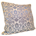 Housse de Coussin Fait Main en Tissu Brocatelle en Soie Luigi Bevilacqua Turquoise