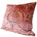 Handmade Decorative Pillow Made With Luigi Bevilacqua Antique Pink Silk Heddle Velvet Torcello Pattern