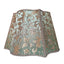 Handmade Fancy Square Lampshade - Green and Gold Silk Jacquard Rubelli Fabric Les Indes Galantes Pattern