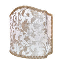 Handmade Venetian Lampshade - Rubelli Silk Jacquard Fabric Ivory and Gold Les Indes Galantes Pattern