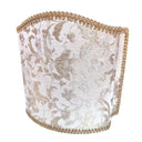 Handmade Venetian Lampshade - Rubelli Silk Jacquard Fabric Ivory and Gold Les Indes Galantes Pattern