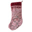Luxury Christmas Stocking Luigi Bevilacqua Velvet Antique Pink Da Vinci Pattern